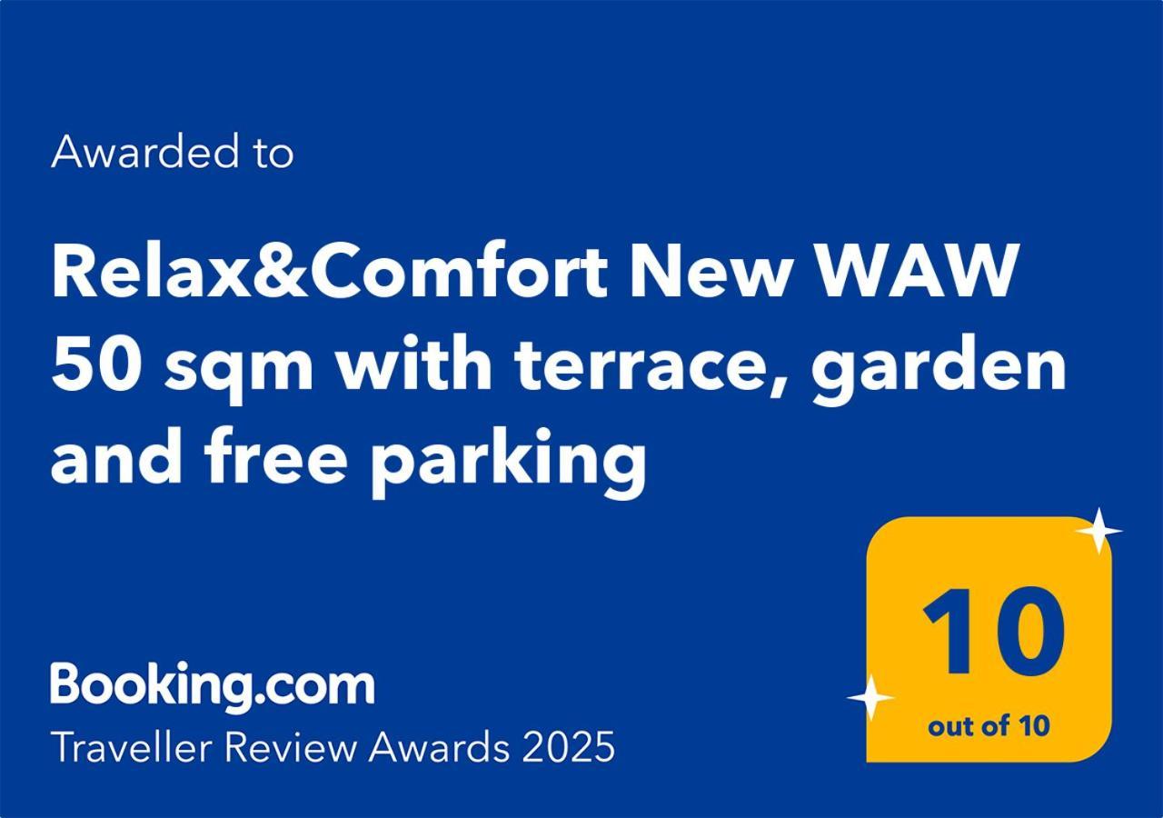 Relax&Comfort New Waw 50 Sqm With Terrace, Garden, Free Parking And Ac Βαρσοβία Εξωτερικό φωτογραφία